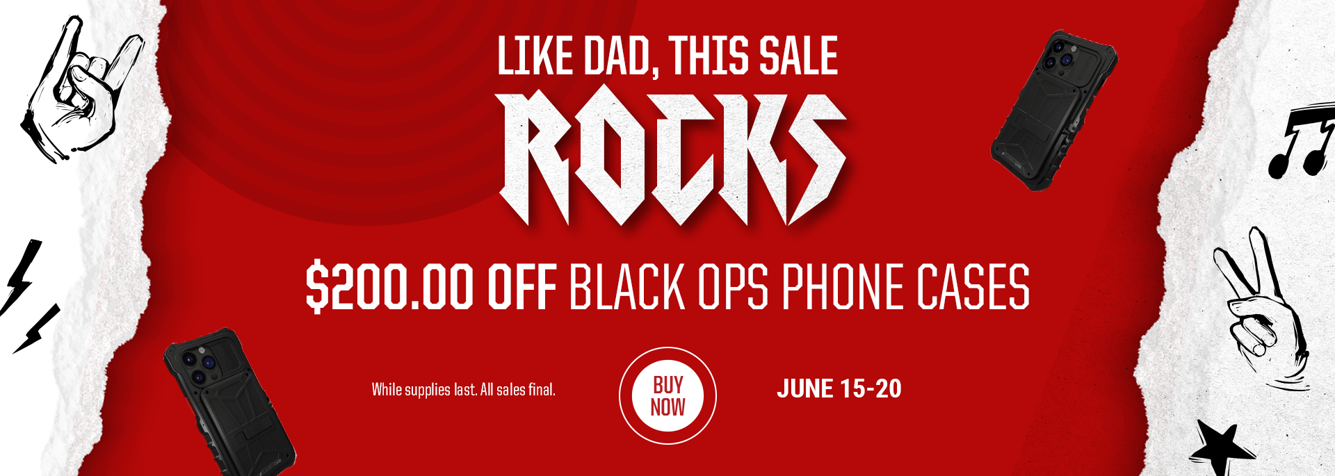 $200 Off Black OPS Phone Cases | June 15-20 | Father's Day